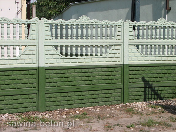 Wzór 27 - ogrodzenie betonowe - do drutu kolczastego